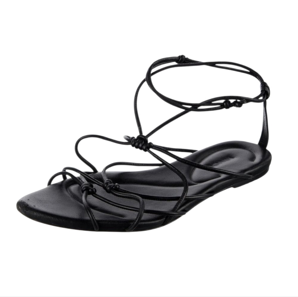 Gladiator Vince Black Strappy Sandals